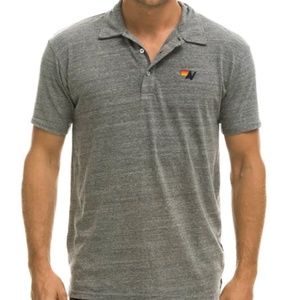 Aviator Nation Heather Grey Polo - Men's Large
